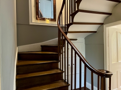 Restored Staircase Repaired and French polished staircase